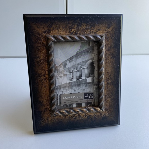 Studio Decor Expressions Brown Bronze Picture Frame Fits 4x6 Photo‎ Michael's - Picture 1 of 5